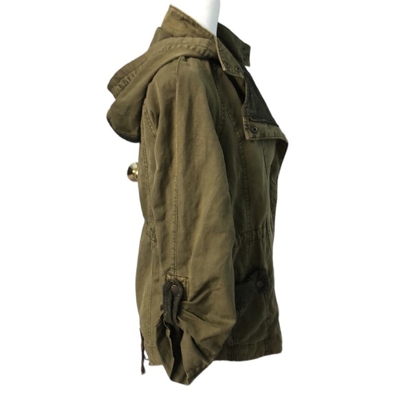 Anthropologie HEI HEI Green Hooded Anorak Utility Jacket Size XS - Picture 5 of 15